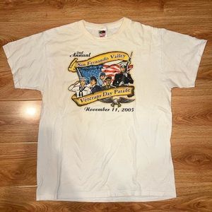 vintage fruit of the loom heavy cotton cream graphic tee